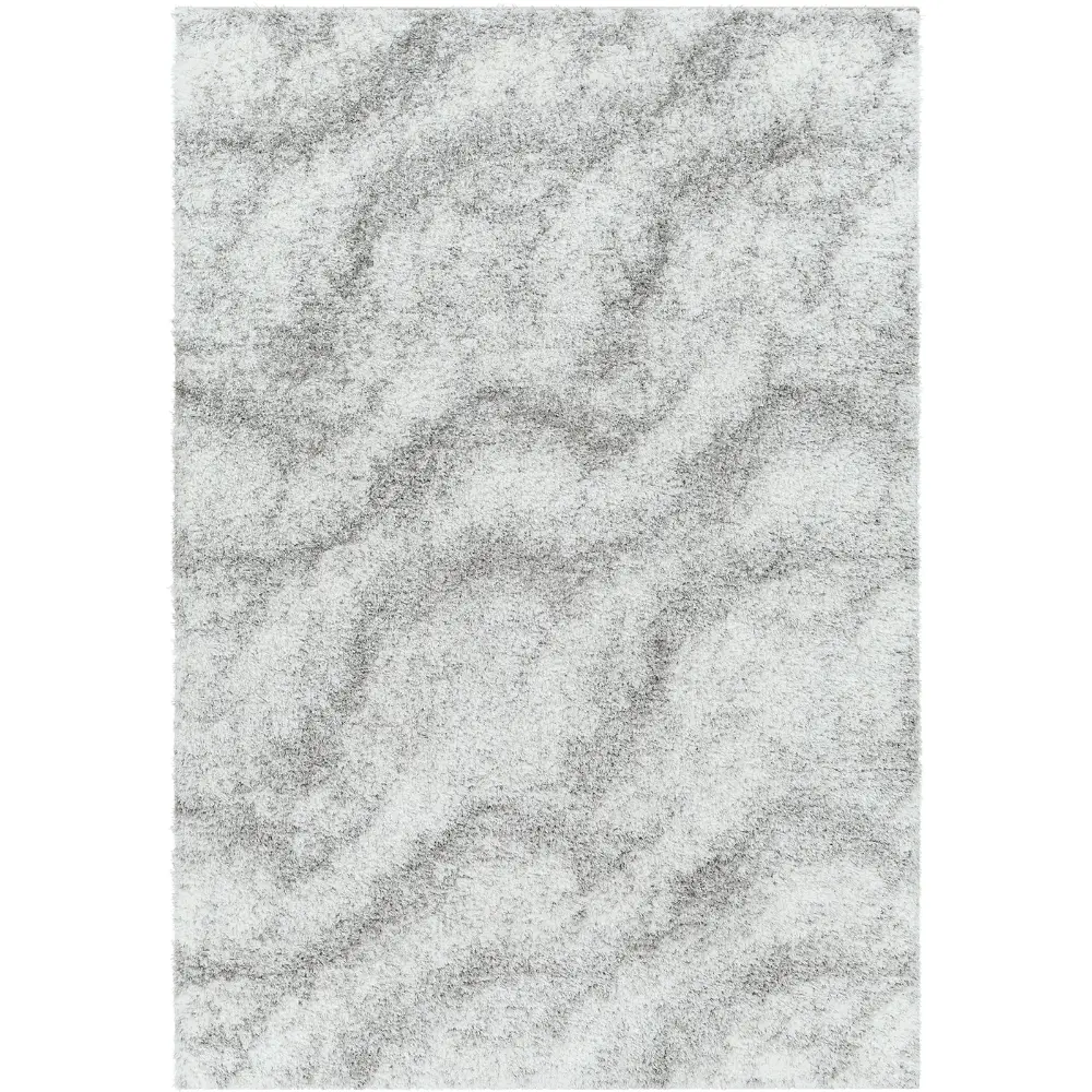 Marina Shaggy Solid Color Plush Pile Grey Rug - Image 3