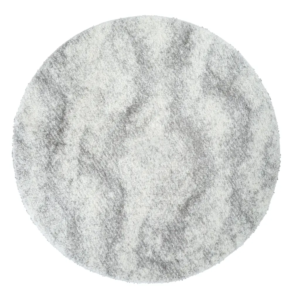 Marina Shaggy Solid Color Plush Pile Grey Rug - Image 6