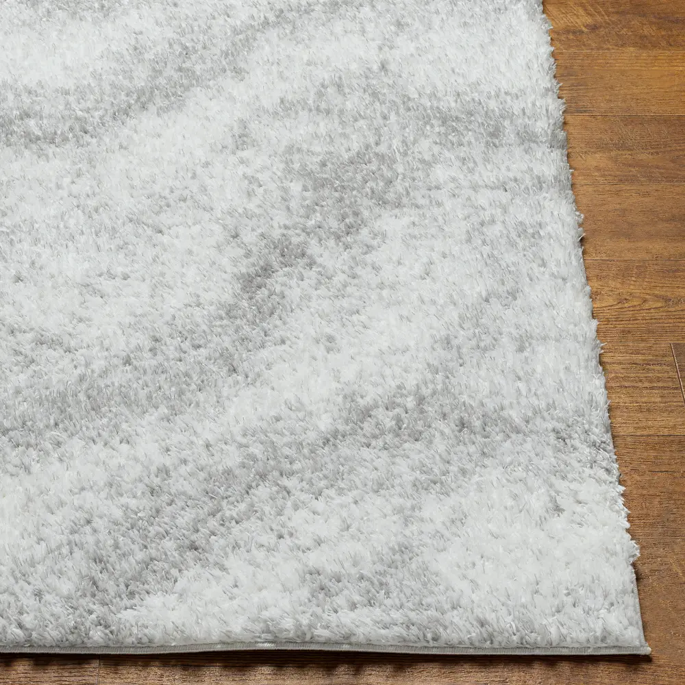 Marina Shaggy Solid Color Plush Pile Grey Rug - Image 8