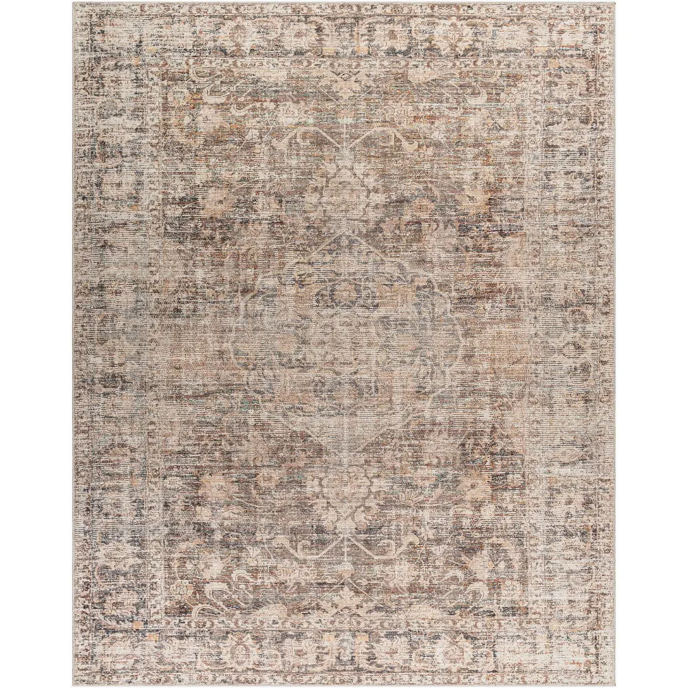 Marlene Becki Owens X Livabliss Vintage Oriental Boho Taupe Rug - Image 7