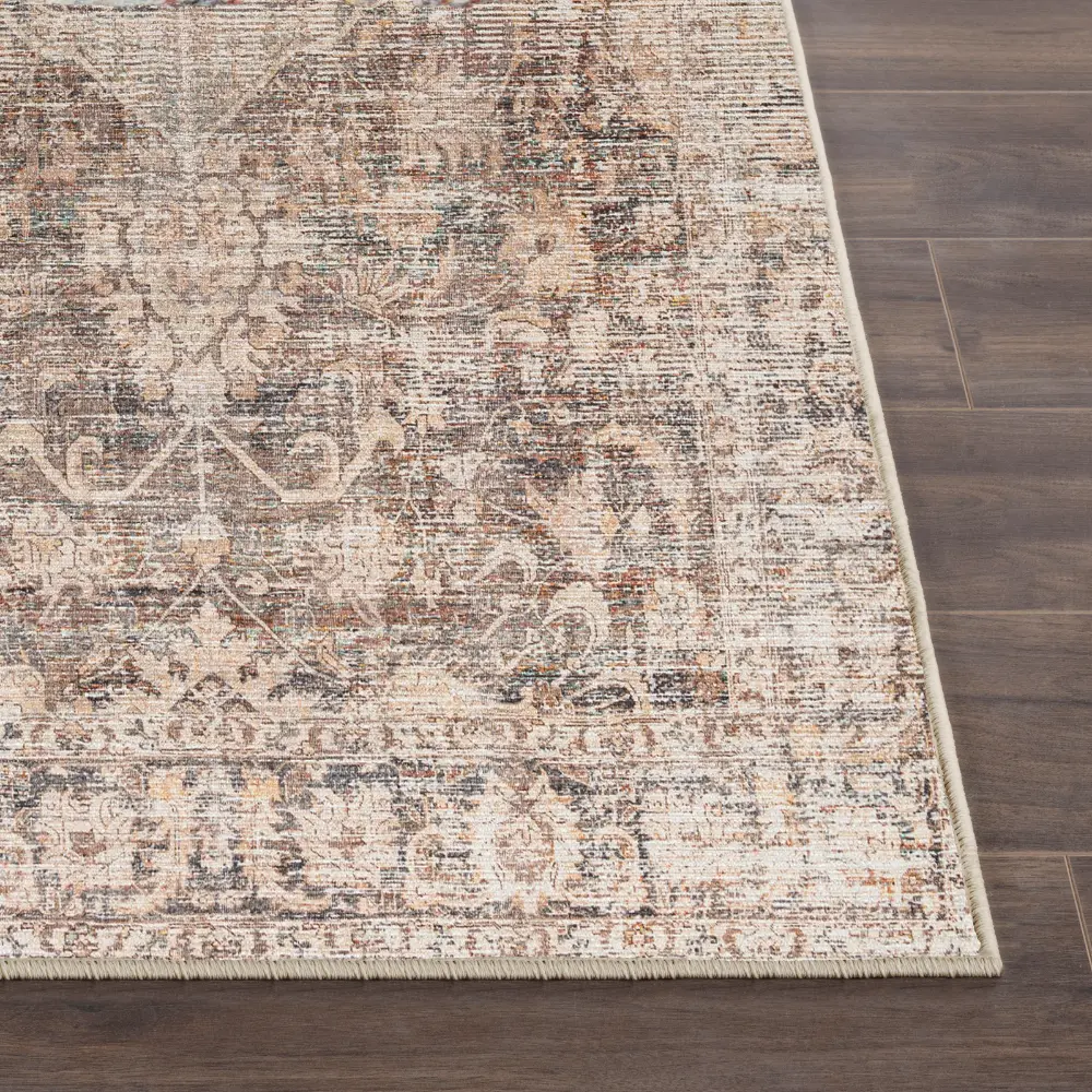 Marlene Becki Owens X Livabliss Vintage Oriental Boho Taupe Rug - Image 9