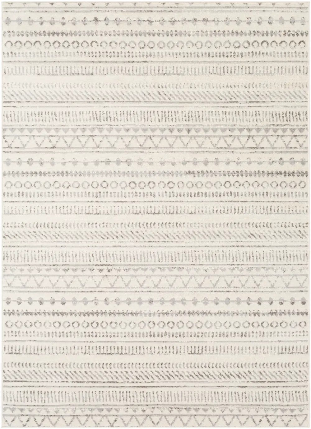 Marwa Scandi Geometric Light Grey Rug - Image 6