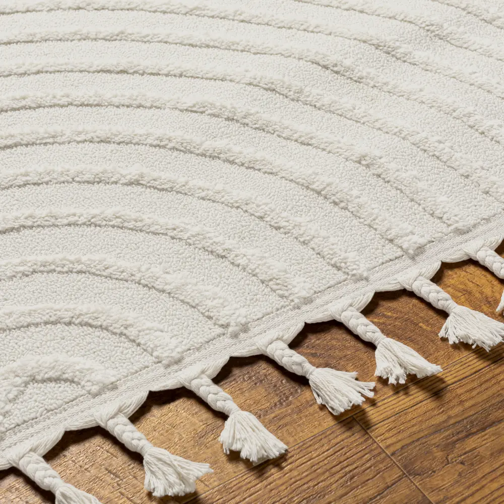 Matilda Scandi Geometric High Pile Ivory Rug - Image 6