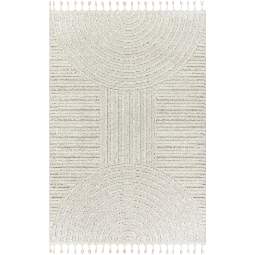 Matilda Scandi Geometric High Pile Ivory Rug - Image 7