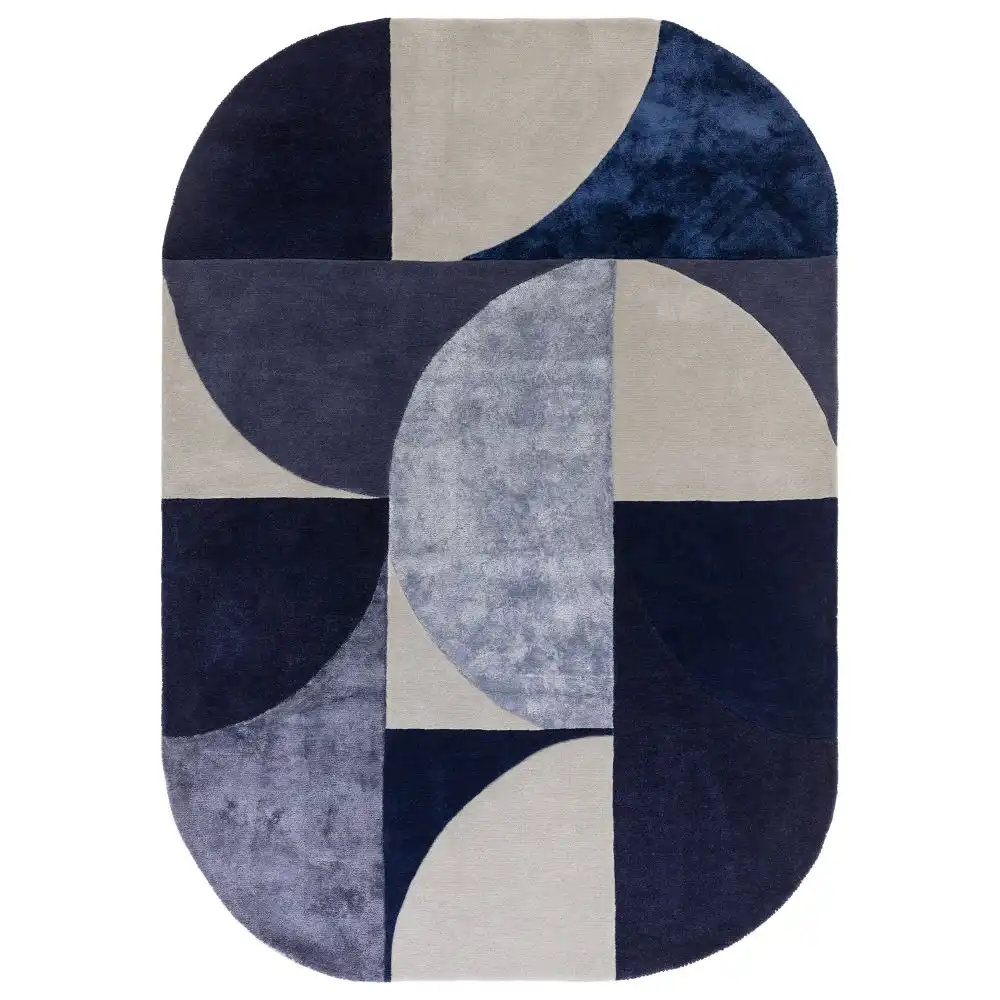 Matrix Asiatic 74 Oval Indigo Rug - Image 2