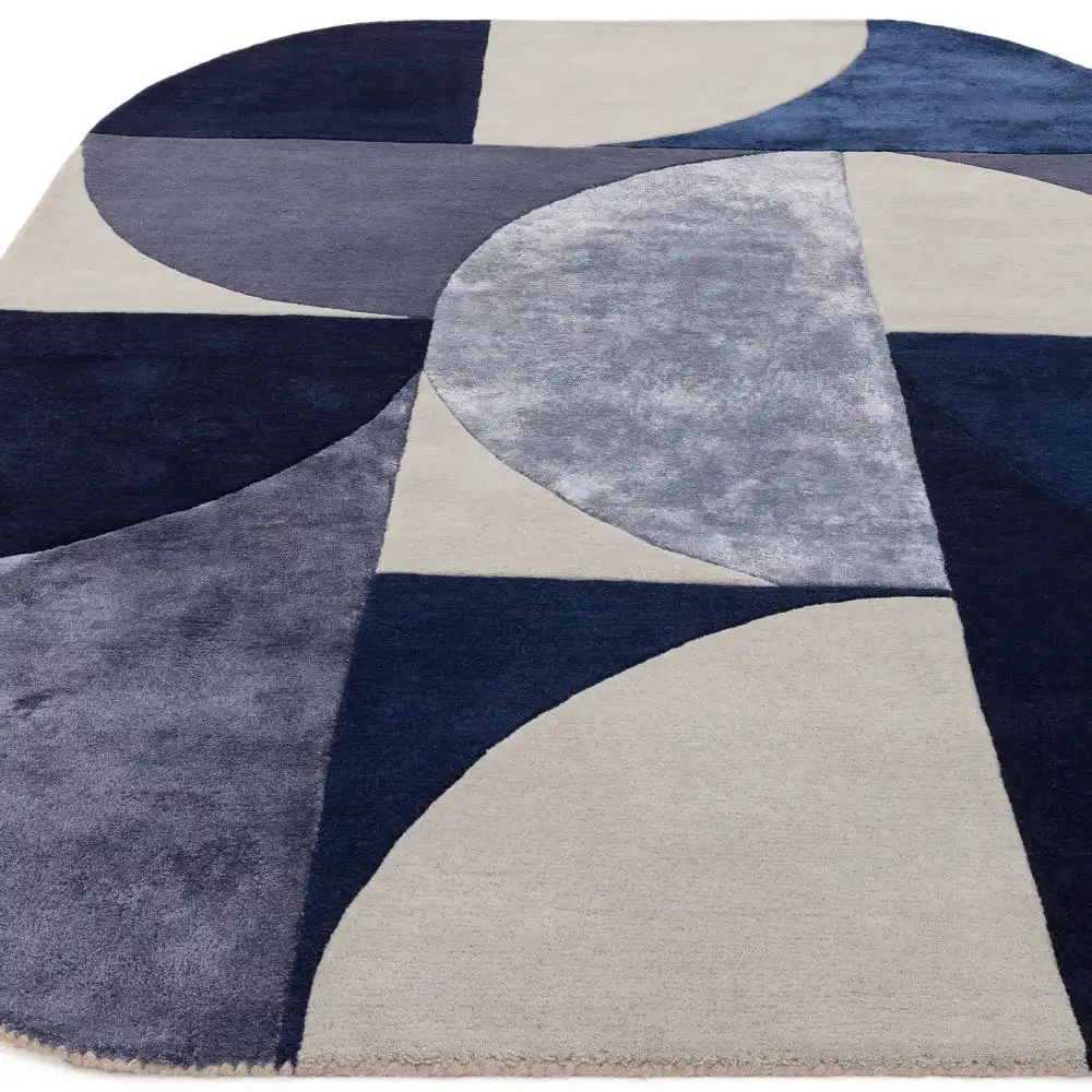 Matrix Asiatic 74 Oval Indigo Rug - Image 3