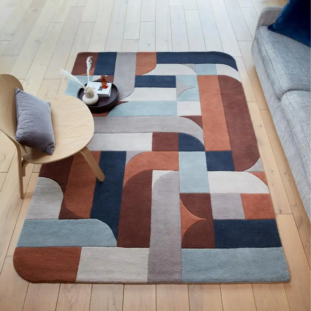 Matrix Asiatic 88 Klotski Terracotta Rug