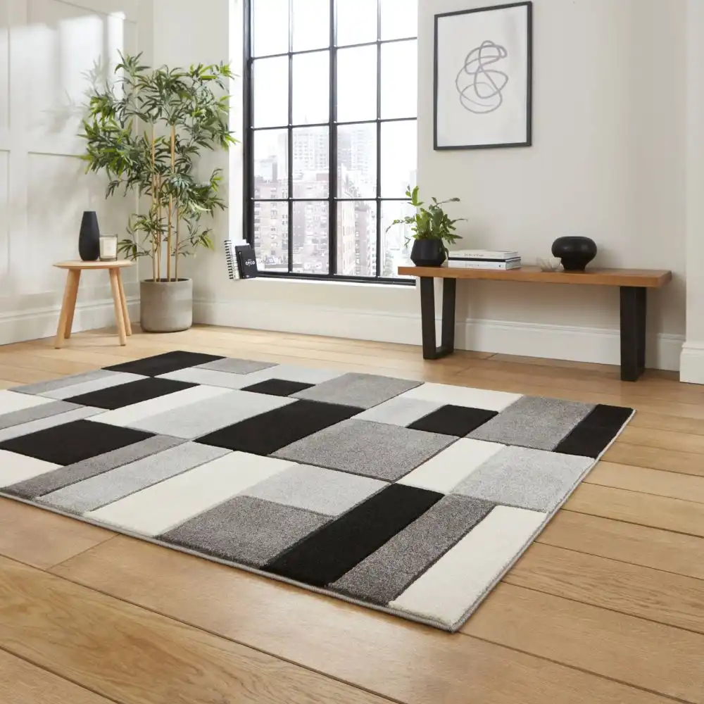 Matrix Think MT61 Grey Black Rug - Image 2