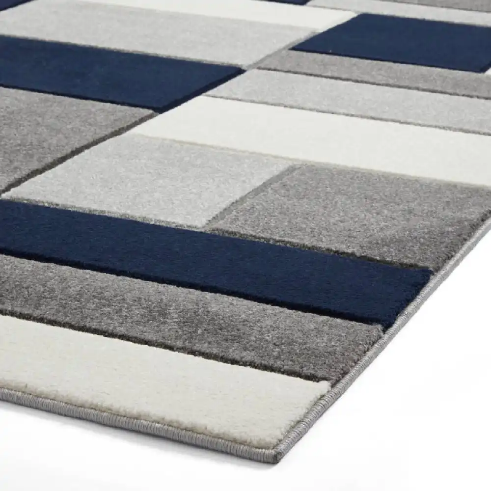 Matrix Think MT61 Grey Navy Rug - Image 5
