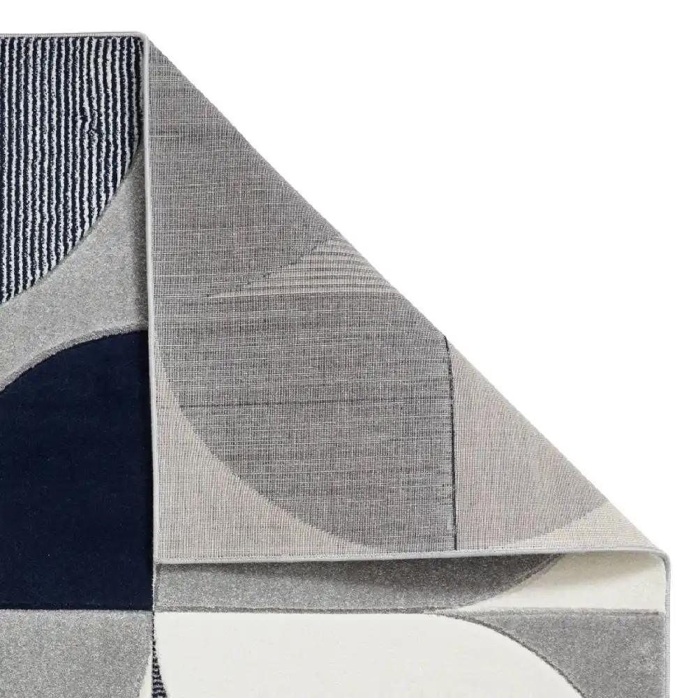 Matrix Think MT63 Grey Navy Rug - Image 3