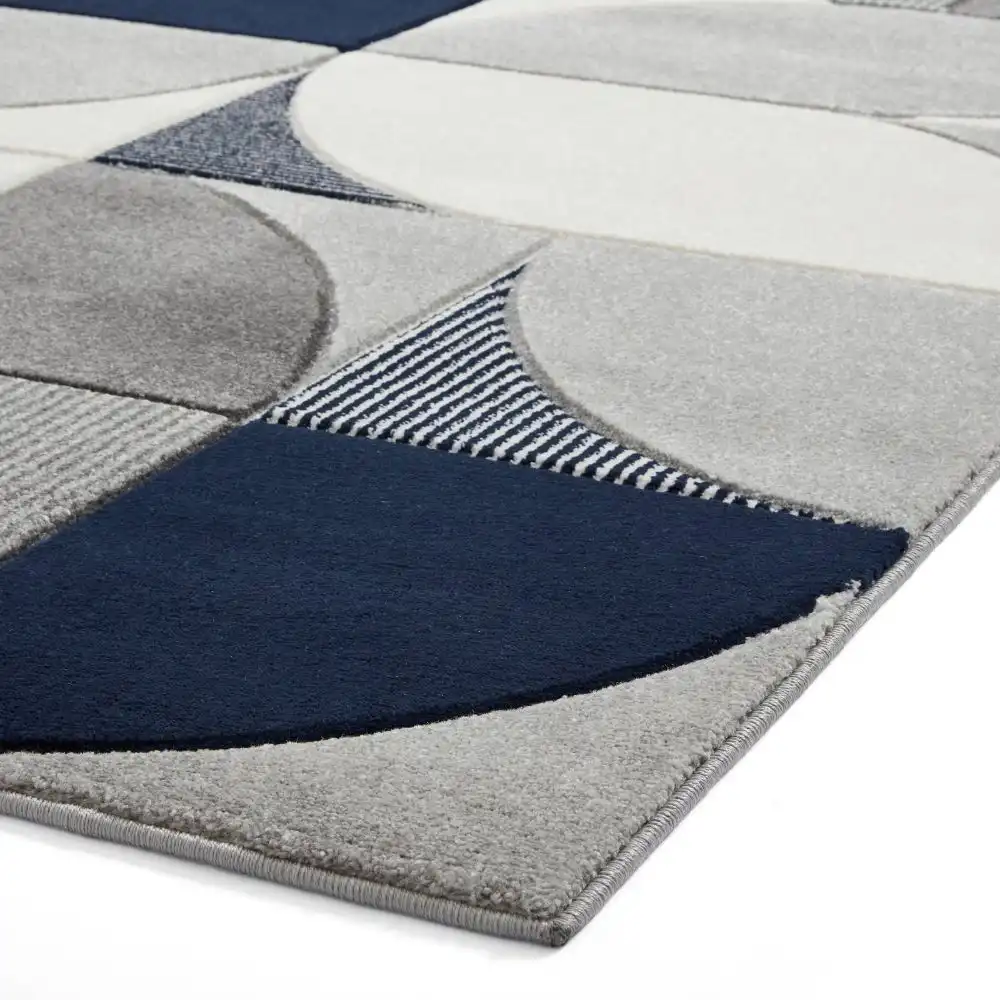 Matrix Think MT63 Grey Navy Rug - Image 4
