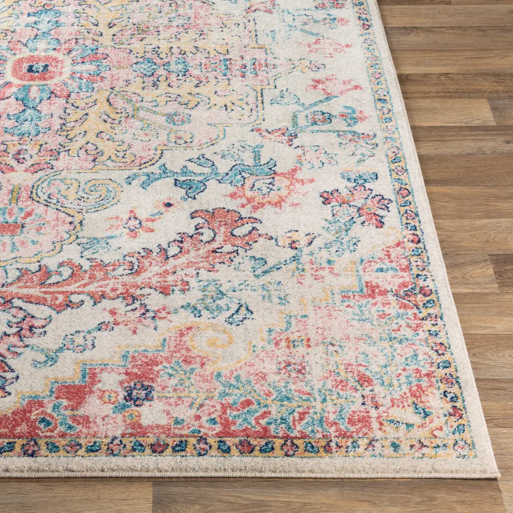 Maverick Vintage Oriental Boho Bright Red Rug - Image 3