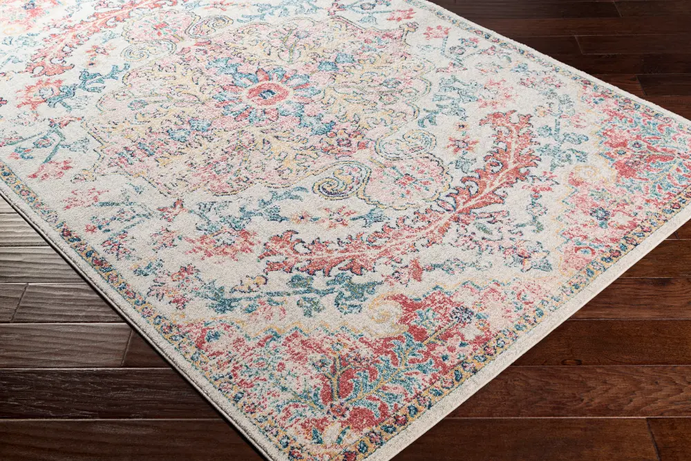 Maverick Vintage Oriental Boho Bright Red Rug - Image 7