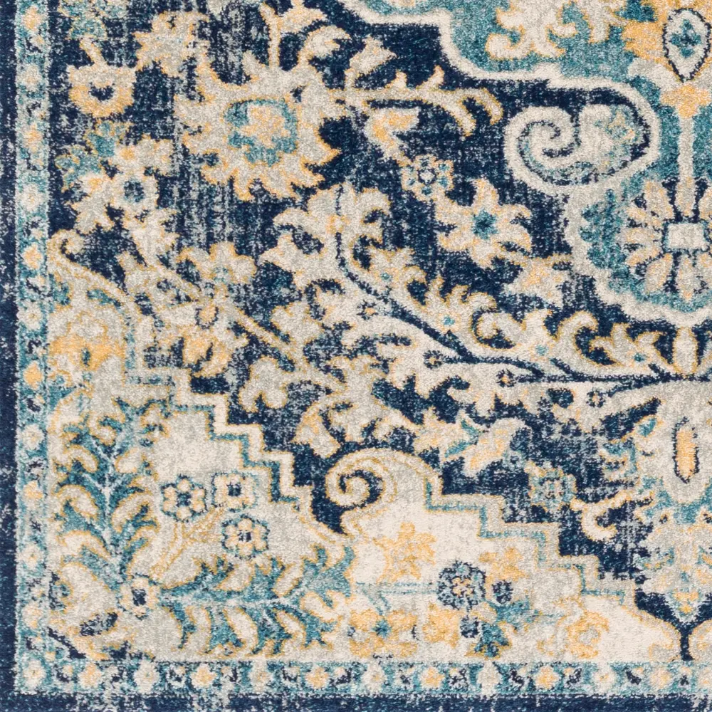 Maverick Vintage Oriental Boho Sky Blue Rug - Image 3