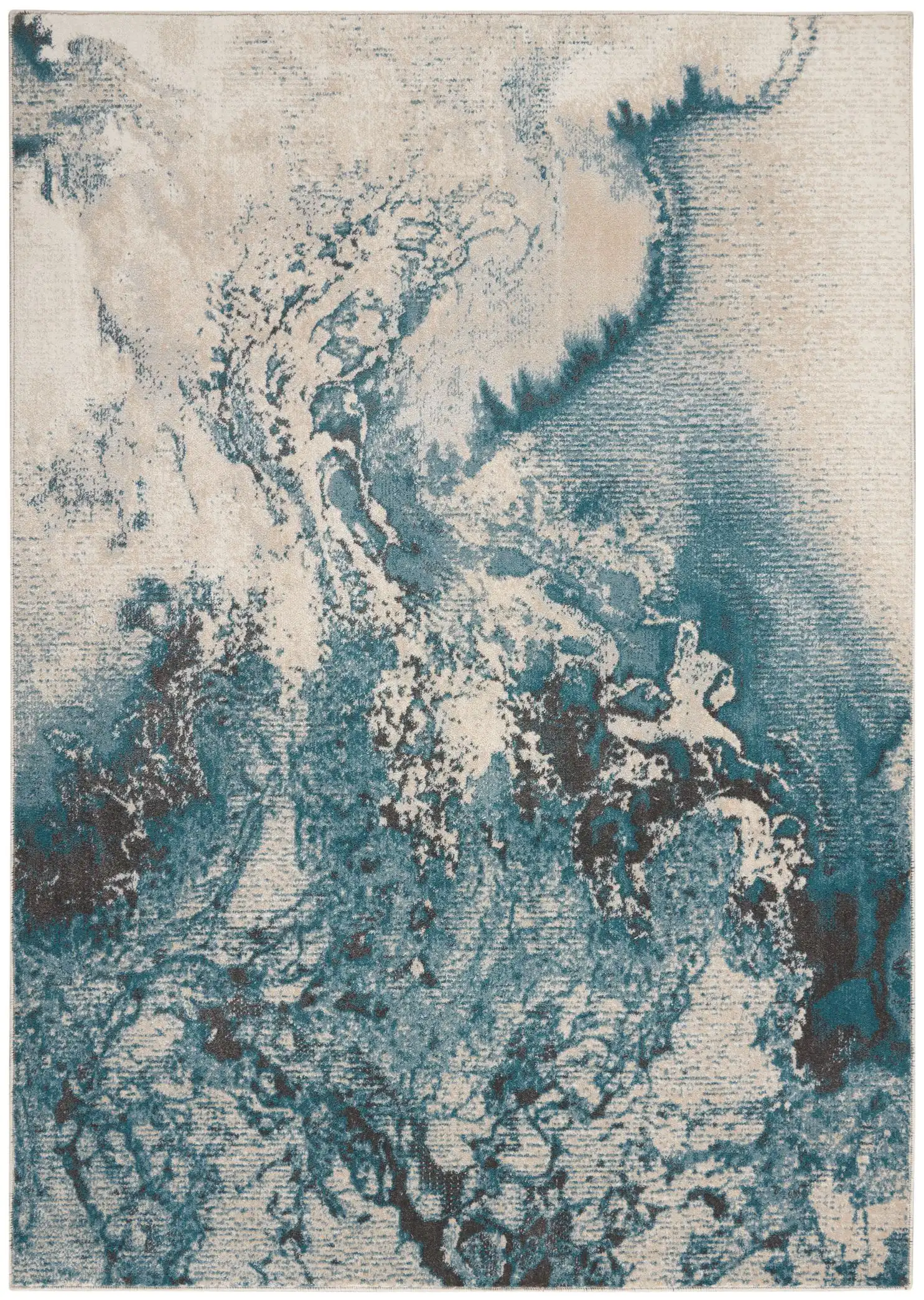 Maxell MAE08 Ivory Teal Rug - Image 2