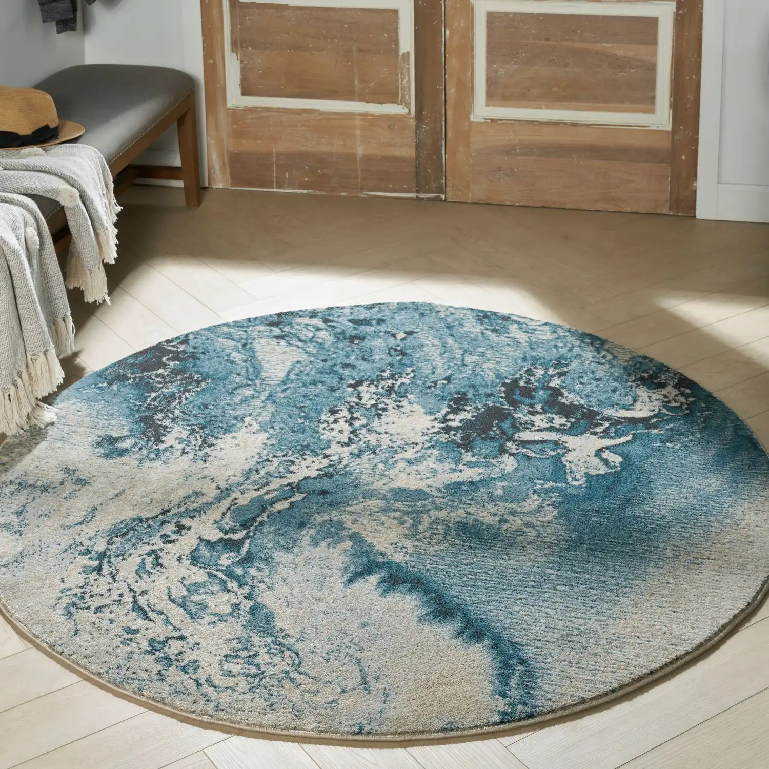 Maxell MAE08 Ivory Teal Rug - Image 5