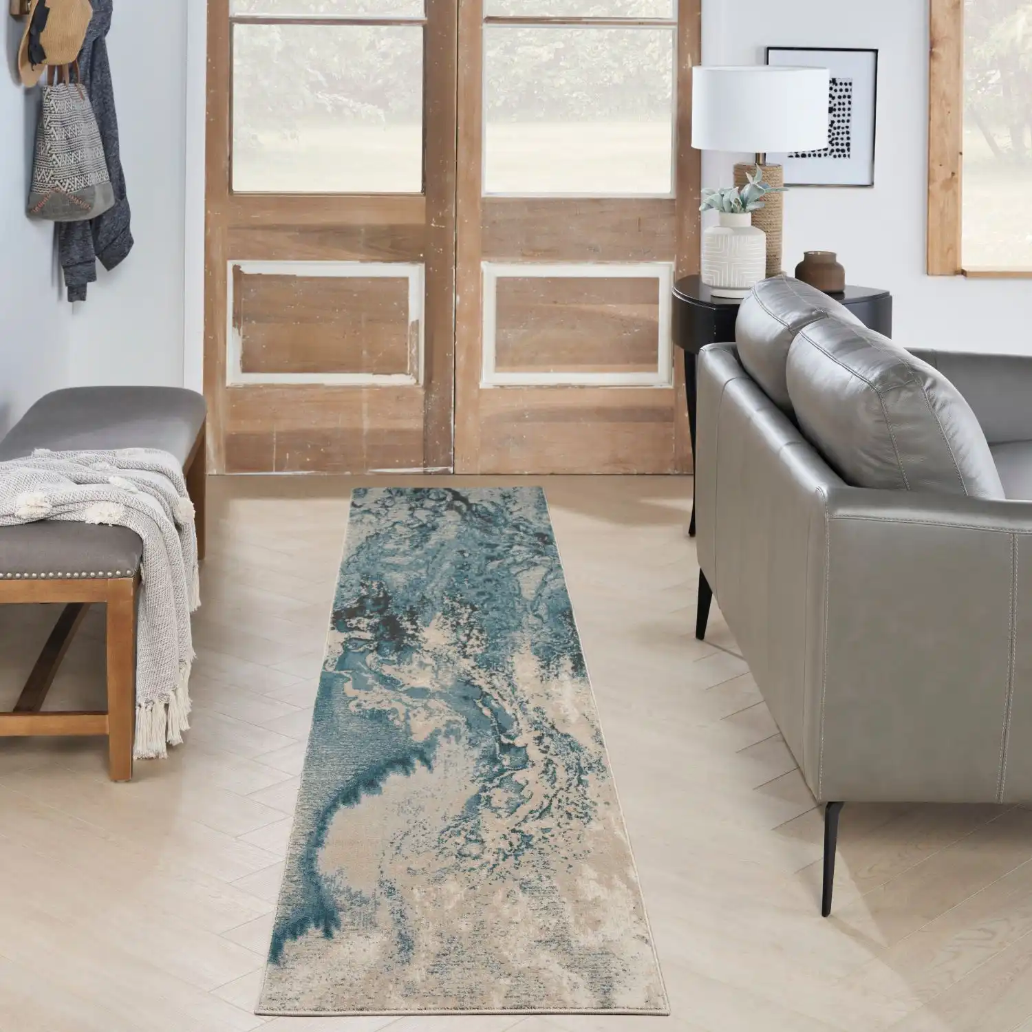 Maxell MAE08 Ivory Teal Rug - Image 6