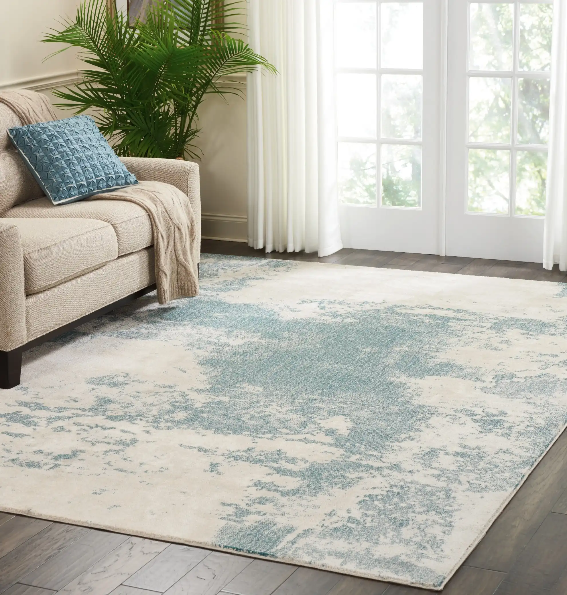 Maxell MAE13 Ivory Teal Rug - Image 2