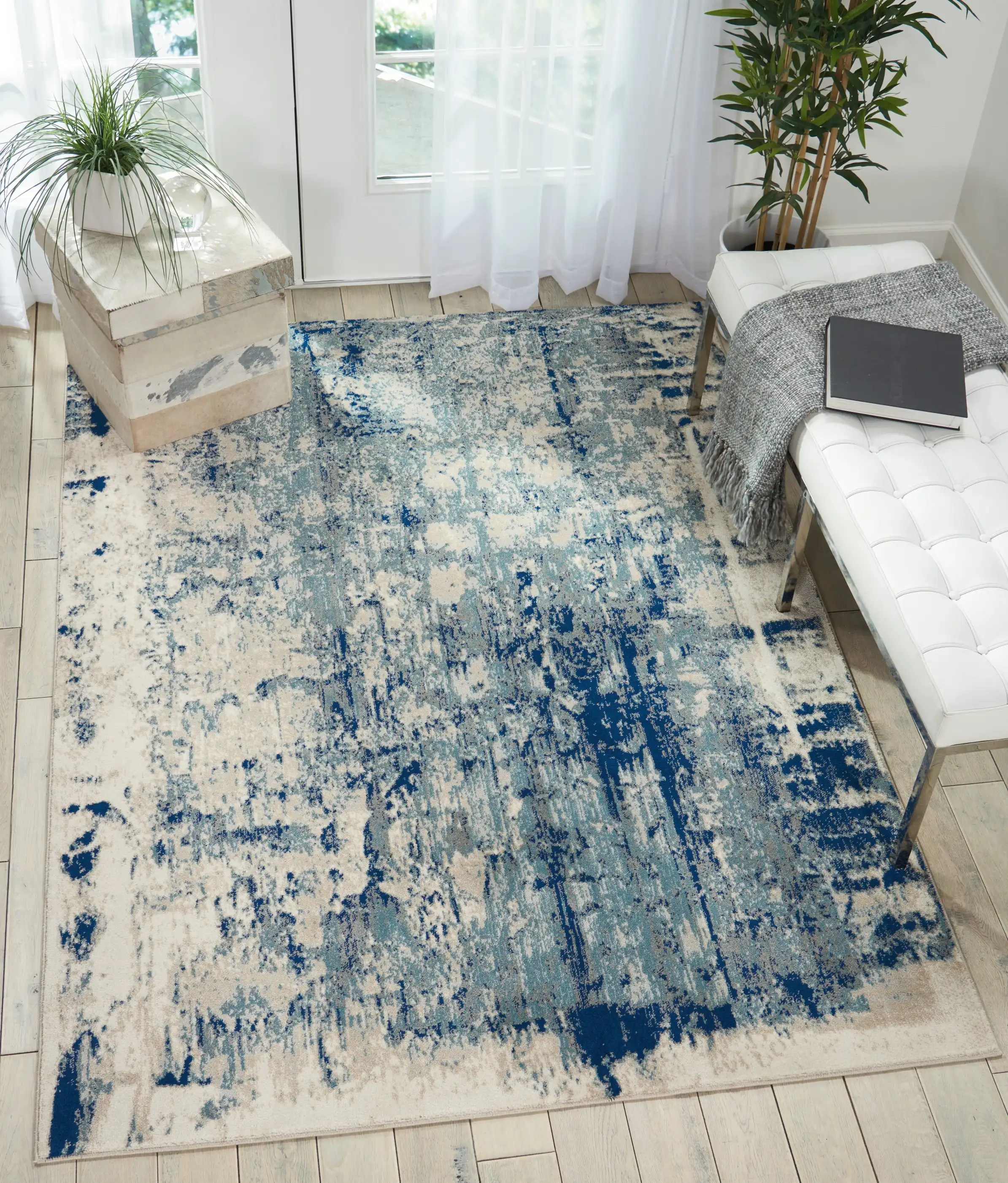 Maxell MAE16 Ivory Blue Rug - Image 4