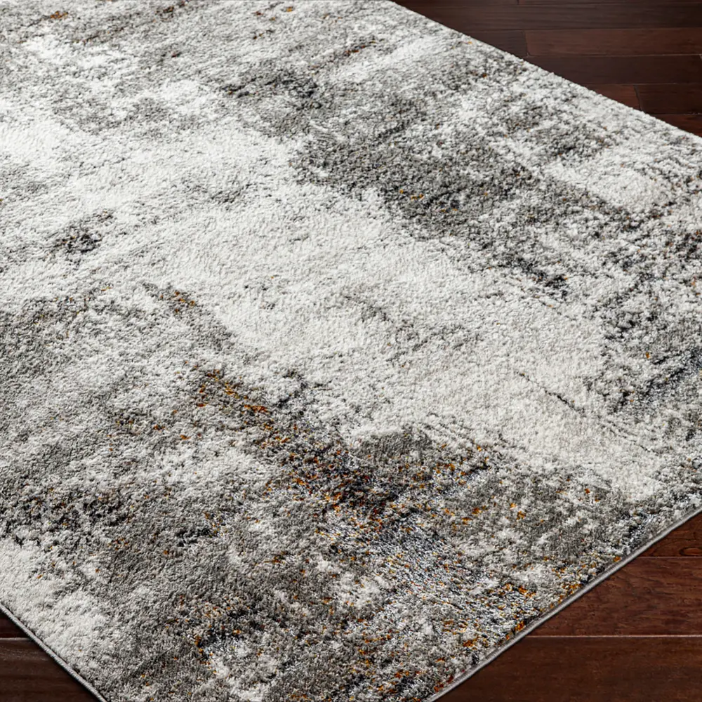Maylene Abstract Modern Marble Charcoal Rug - Image 4