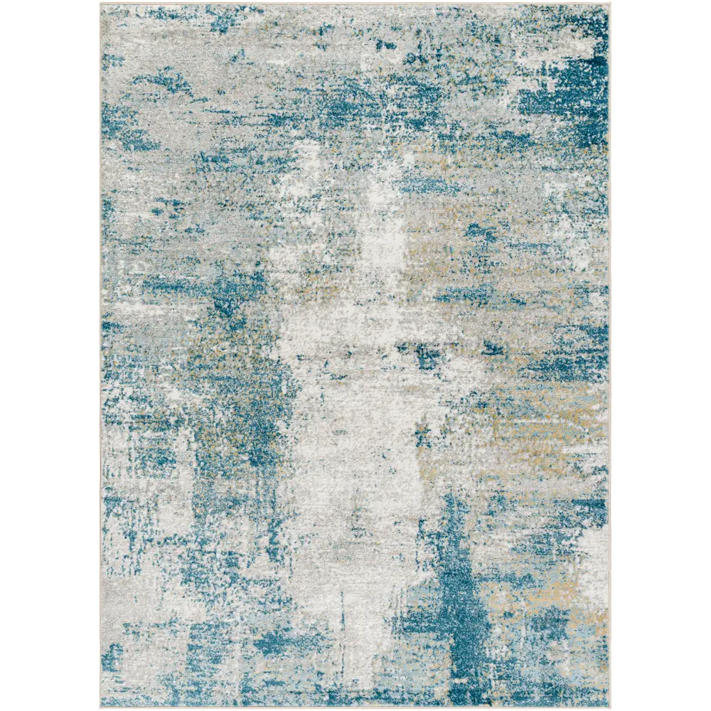 Maylene Abstract Modern Marble Dark Teal Rug - Image 2