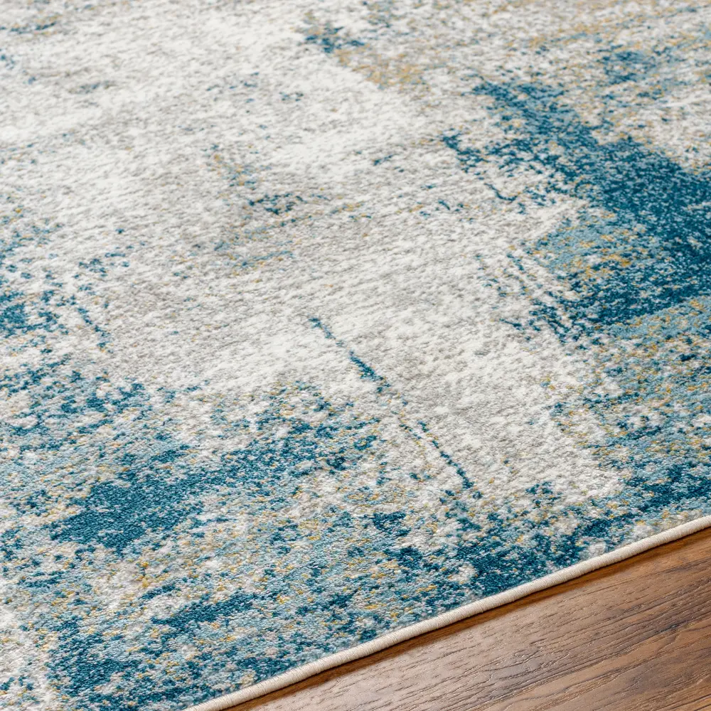 Maylene Abstract Modern Marble Dark Teal Rug - Image 5
