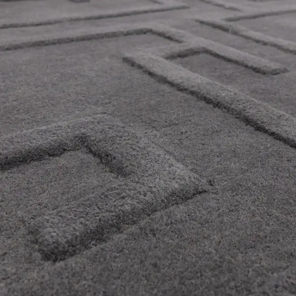 Maze Asiatic Charcoal Rug - Image 3