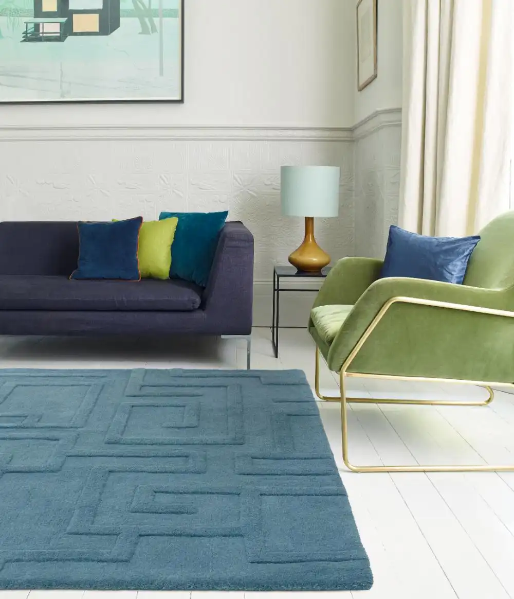 Maze Asiatic Teal Rug - Image 2
