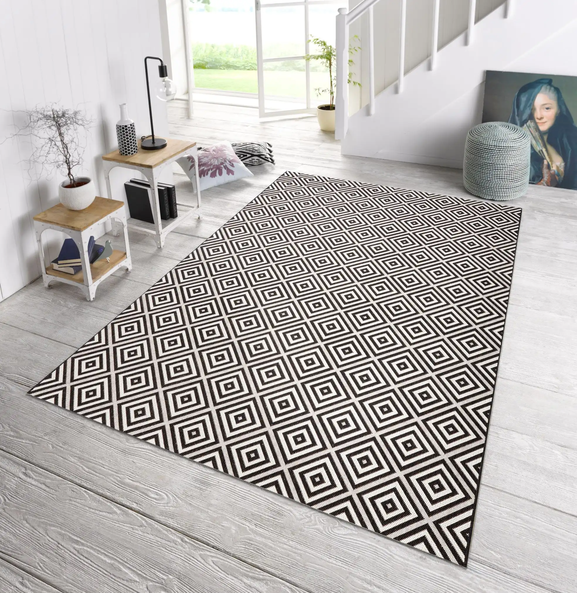 Meadow HH 102470 Karo Black Rug