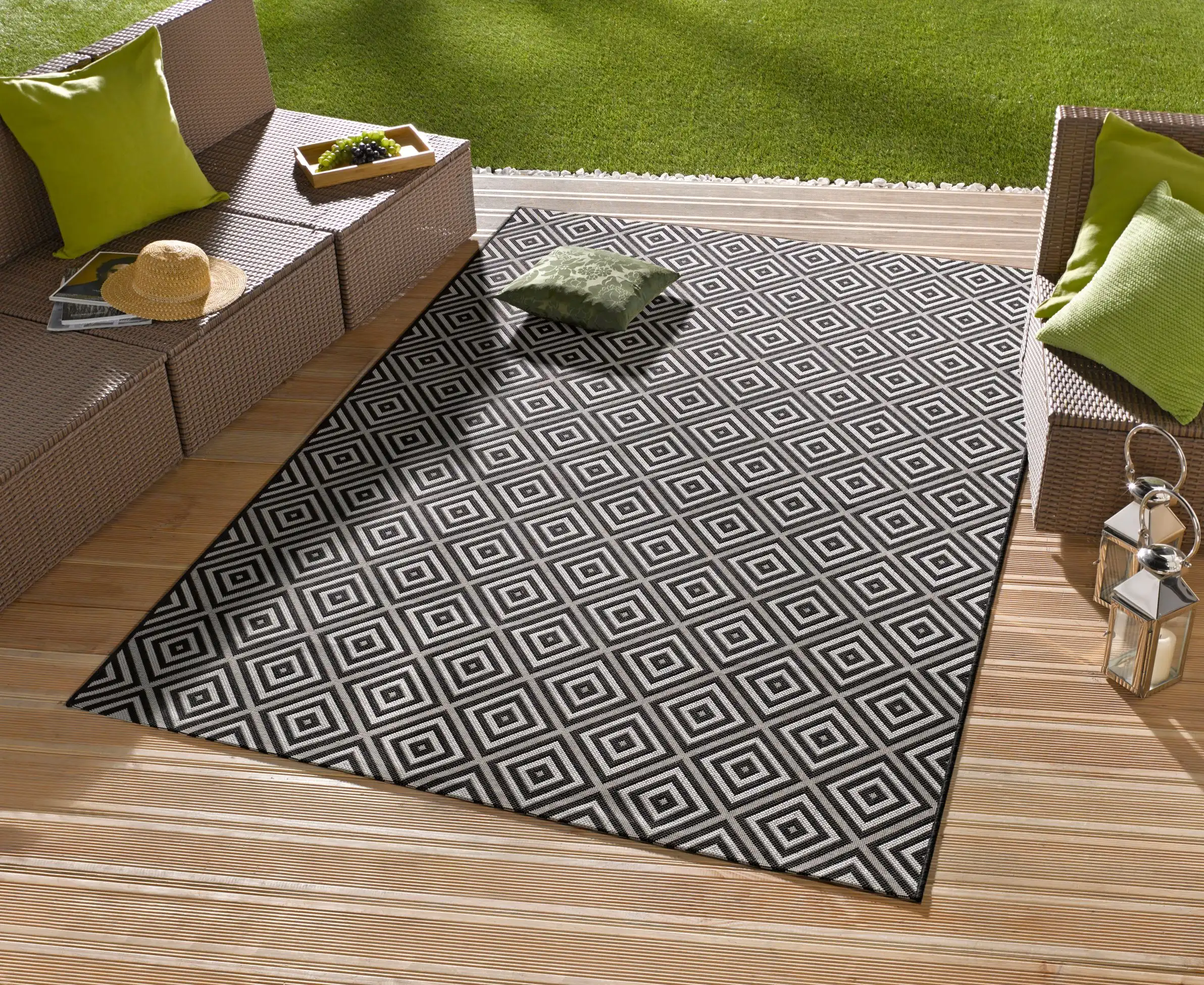Meadow HH 102470 Karo Black Rug - Image 2
