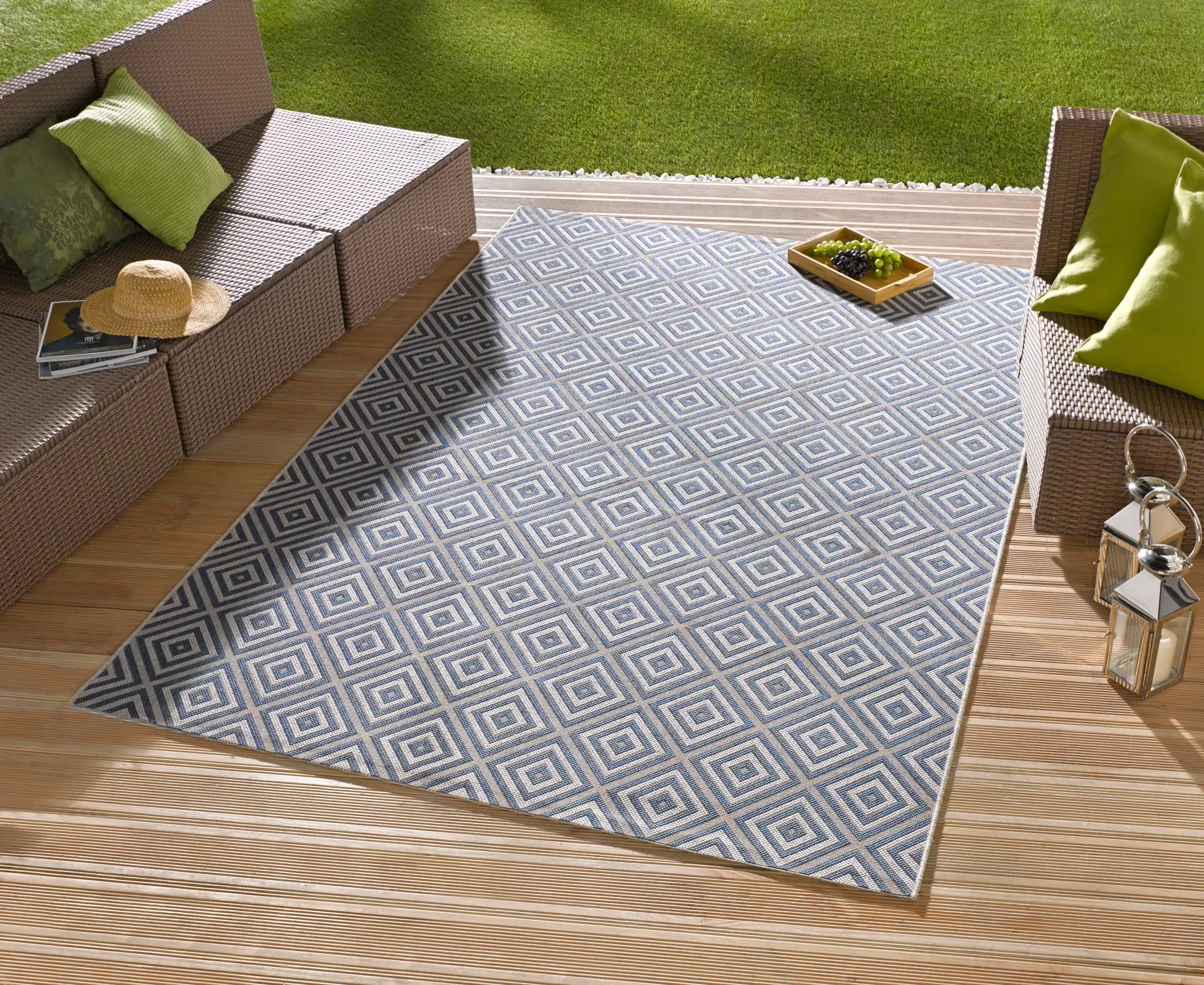 Meadow HH 102468 Karo Blue Rug - Image 2
