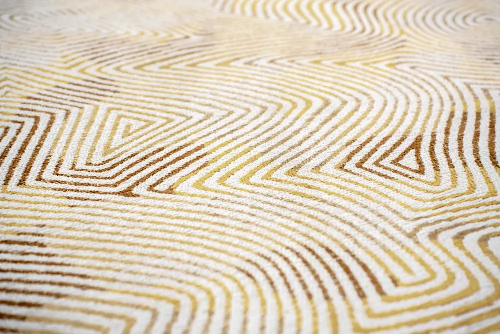 Meditation Coral Yellow Hippy 9799Washable Rug - Image 3
