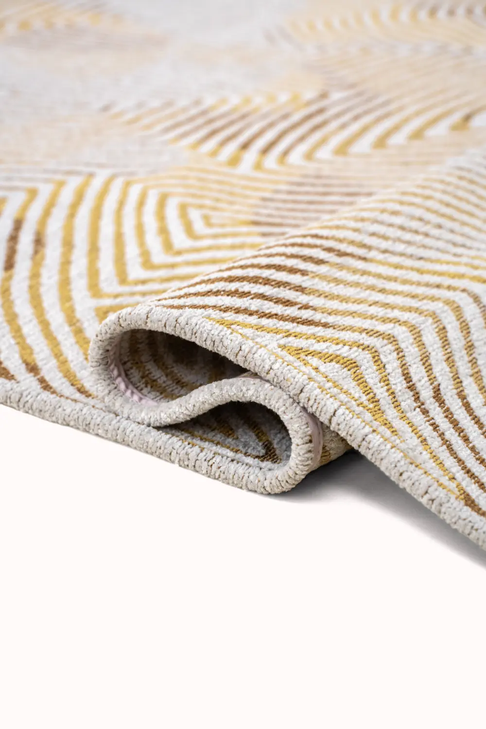 Meditation Coral Yellow Hippy 9799Washable Rug - Image 4
