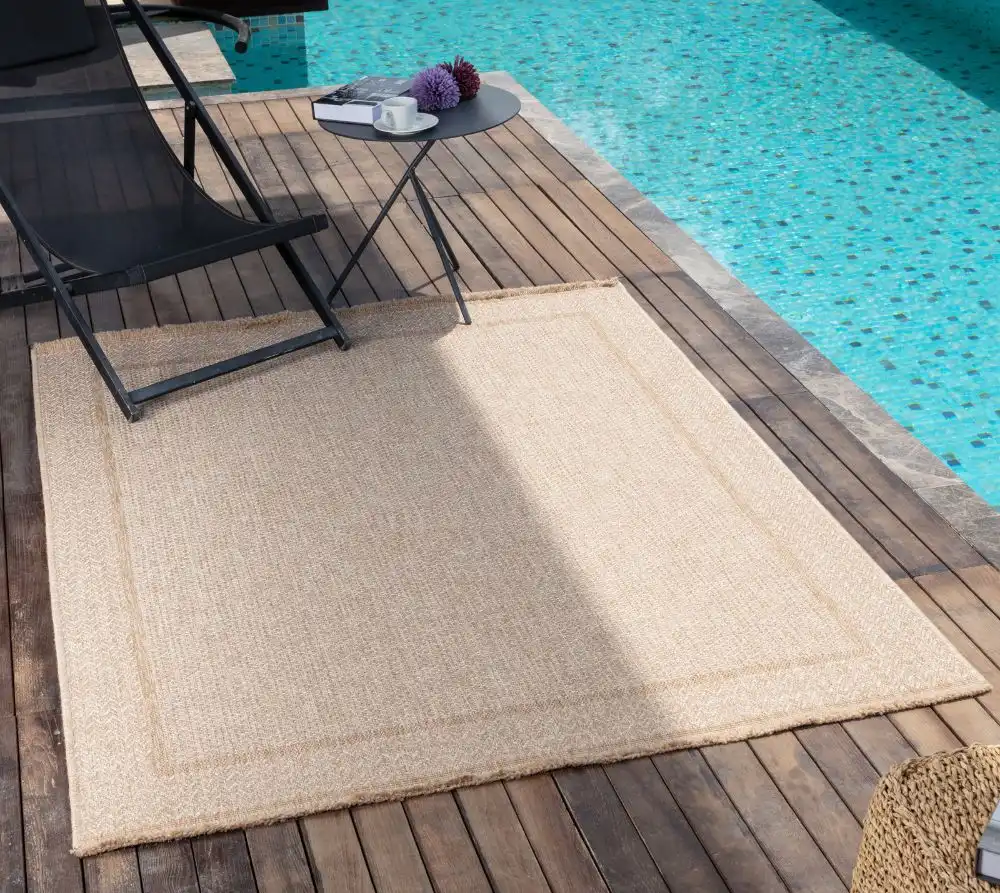 Nikki In- & Outdoor Cottage Jute-Look Beige Rug - Image 6