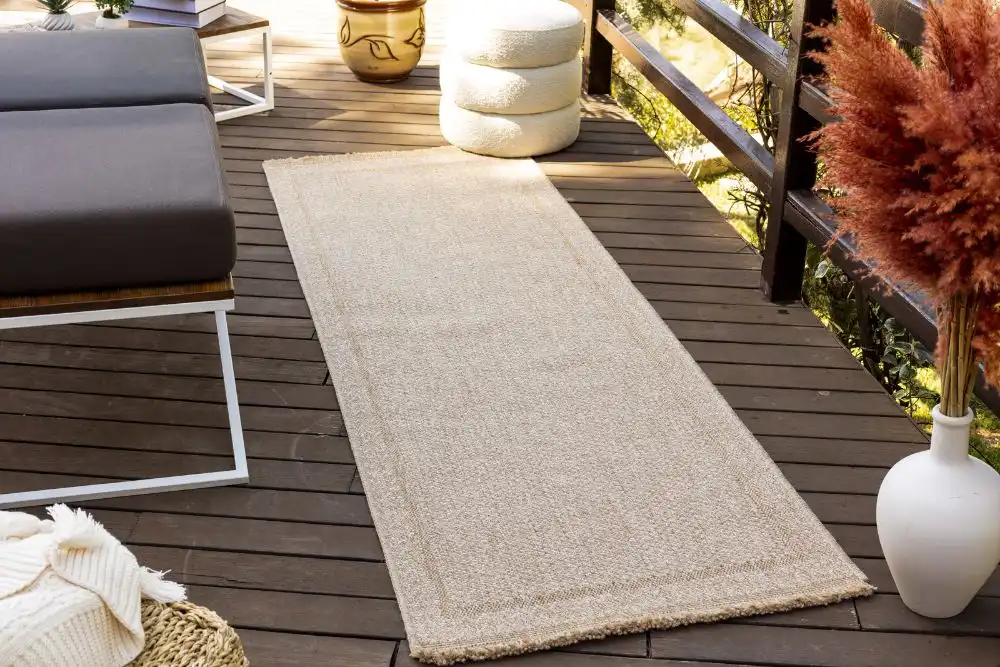 Nikki In- & Outdoor Cottage Jute-Look Beige Rug - Image 7