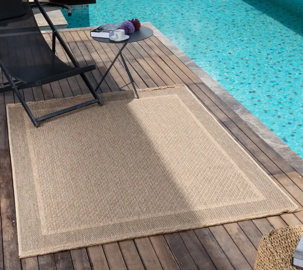 Penny In- & Outdoor Cottage Jute-Look Beige Rug - Image 7