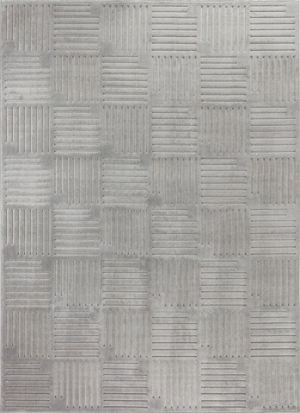 Midori In- & Outdoor 3D High & Low Pile Textured Grey Rug - Image 9