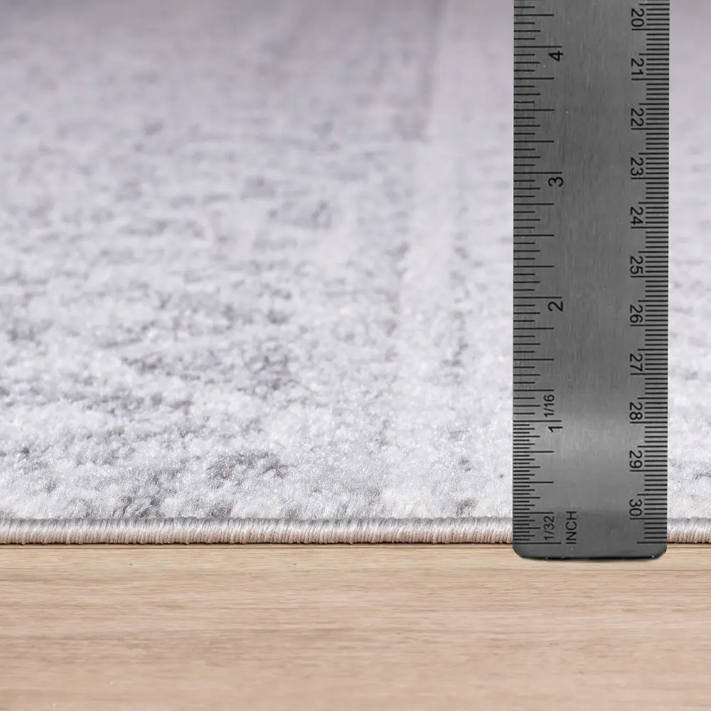 Mila Scandi Geometric Light Grey/White Rug - Image 10