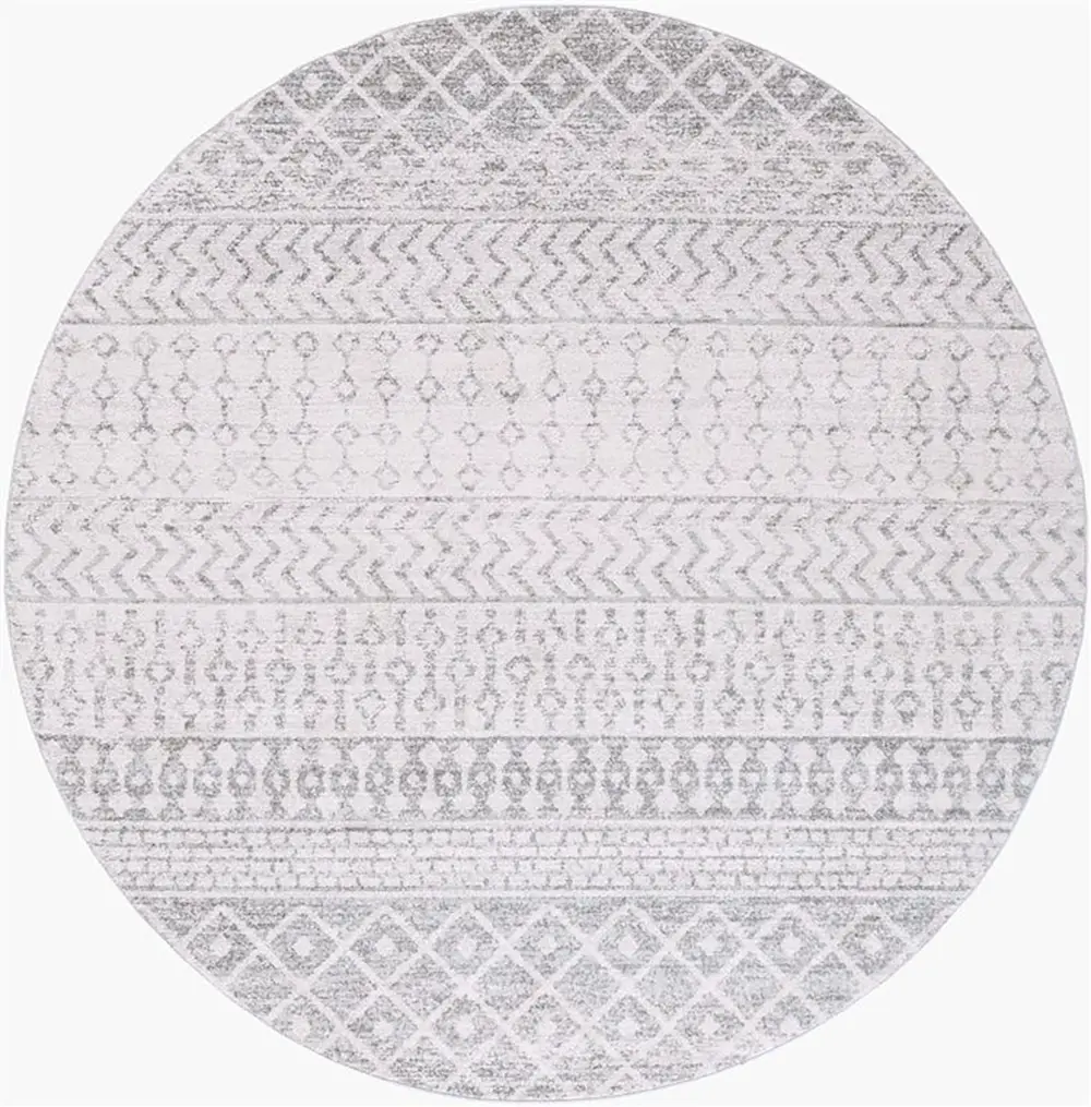 Mila Scandi Geometric Light Grey/White Rug - Image 5