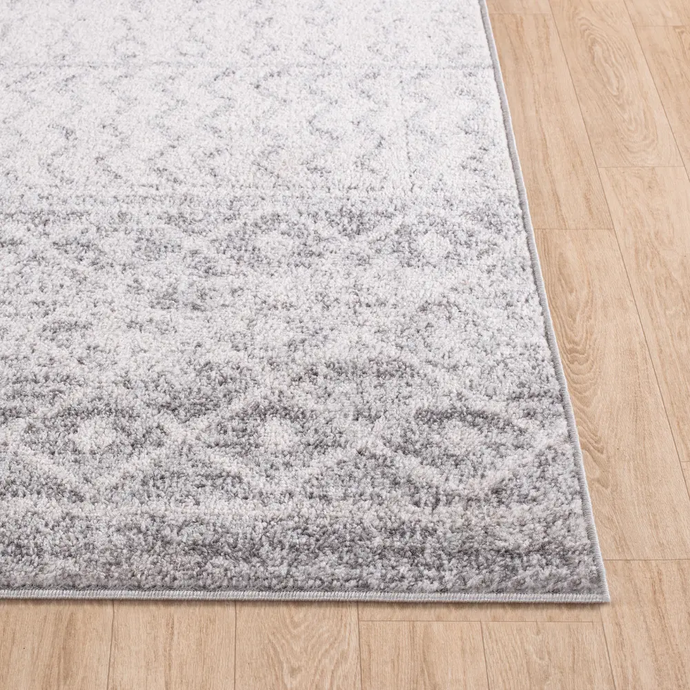 Mila Scandi Geometric Light Grey/White Rug - Image 9