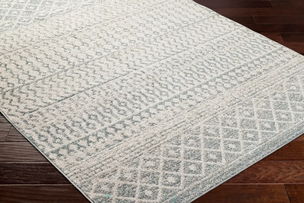 Mila Scandi Modern Boho Light Beige/Grey Rug - Image 2