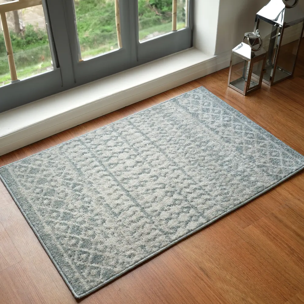 Mila Scandi Modern Boho Light Beige/Grey Rug - Image 5