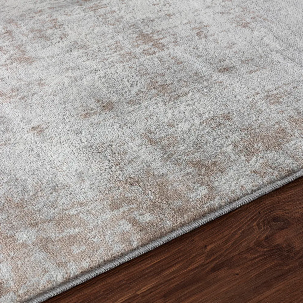 Milena Abstract Modern Marble Beige/White Rug - Image 3