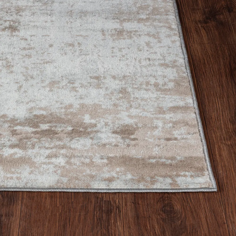 Milena Abstract Modern Marble Beige/White Rug - Image 7