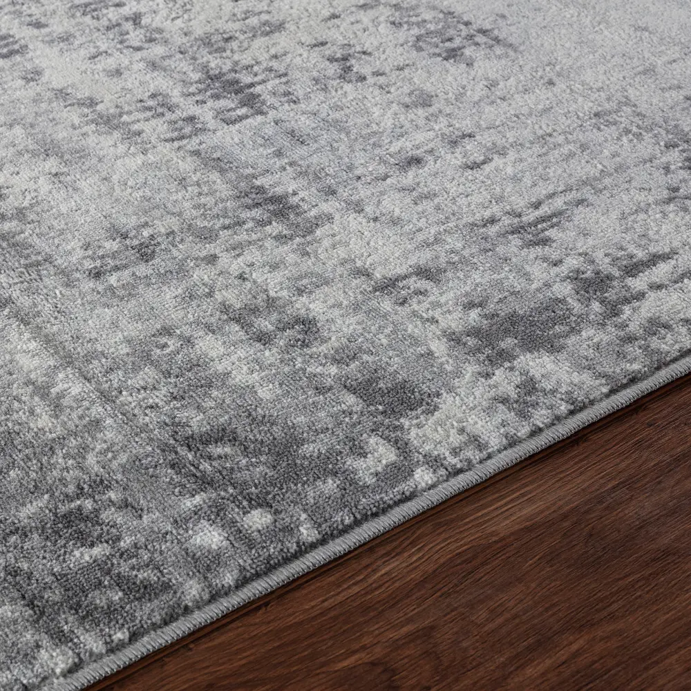 Milena Abstract Modern Marble Grey/White Rug - Image 3