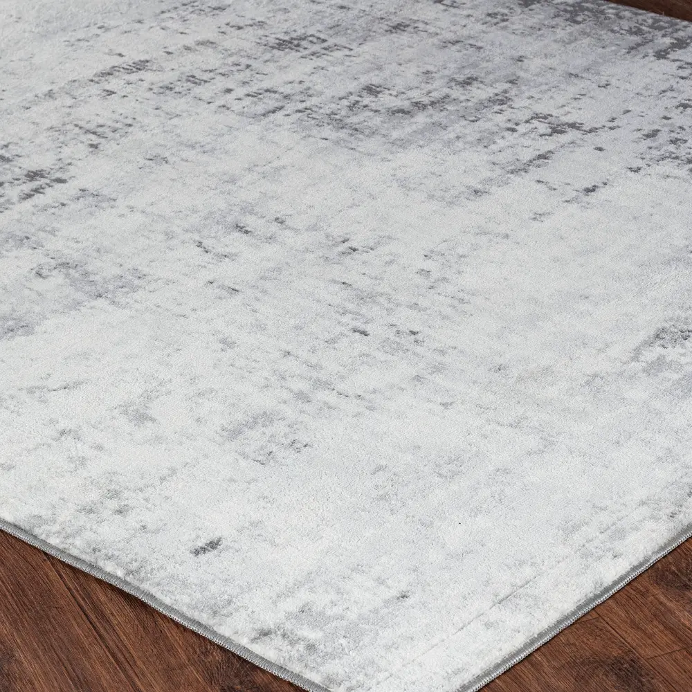 Milena Abstract Modern Marble Grey/White Rug - Image 4