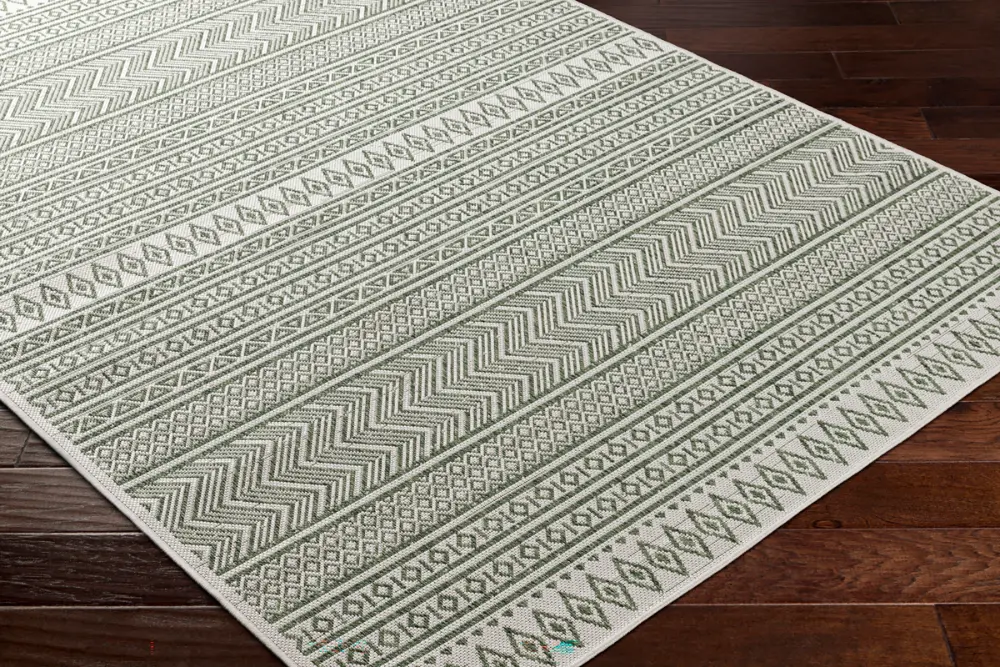 Mimi In- & Outdoor Global Olive Green/Beige Rug - Image 4