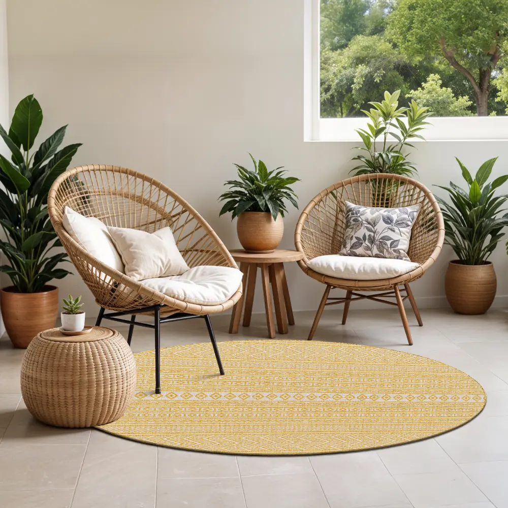 Mimi In- & Outdoor Global Saffron/Beige Rug - Image 8