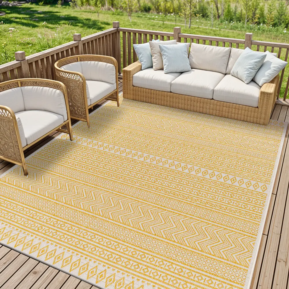 Mimi In- & Outdoor Global Saffron/Beige Rug - Image 9