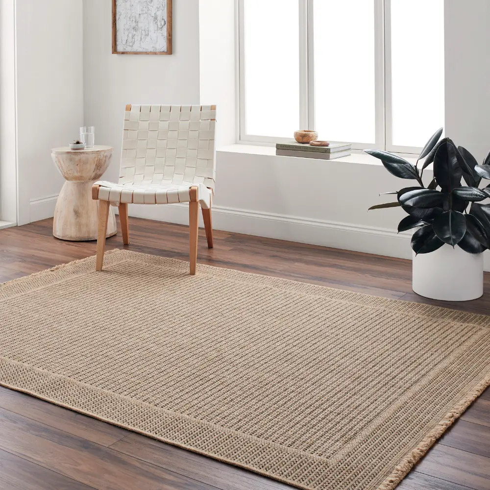 Mindy In- & Outdoor Cottage Jute-Look Beige Rug - Image 15